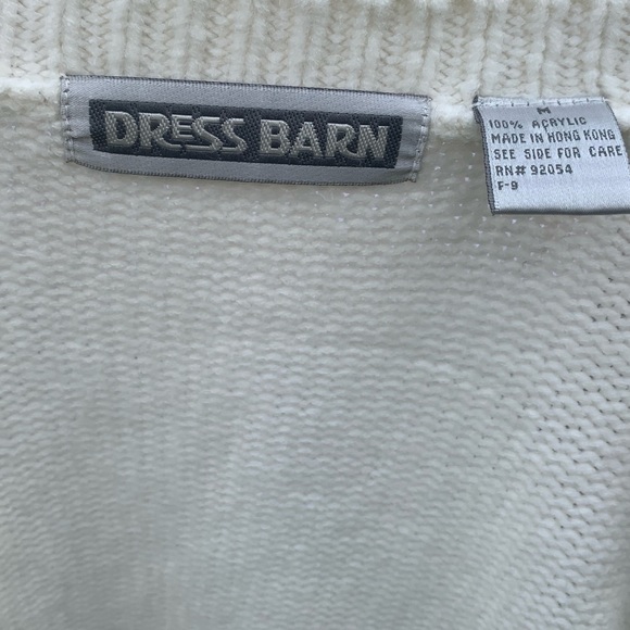 White Button Up Dressbarn Sweater - Picture 12 of 13